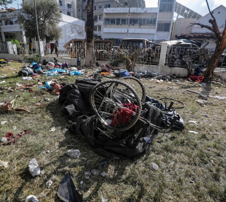 Así ha quedado  el hospital de Gaza: "Es una matanza"