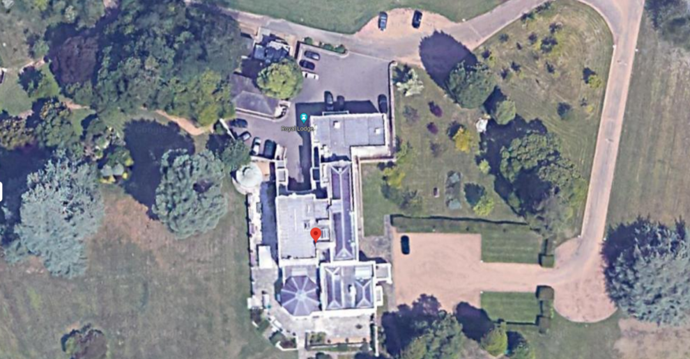 Una imagen aérea del Royal Lodge, en Windsor