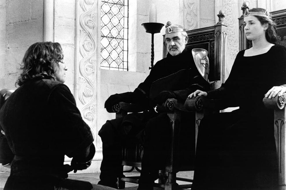 Richard Gere y Sean Conney junto a Julia Ormond en El primer caballero (1995)