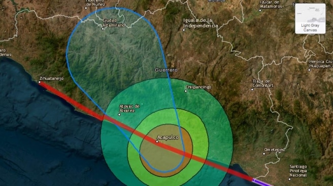 Situación del huracán de categoría 5, Otis, sobre Acapulco. Situación del huracán de categoría 5, Otis, sobre Acapulco.