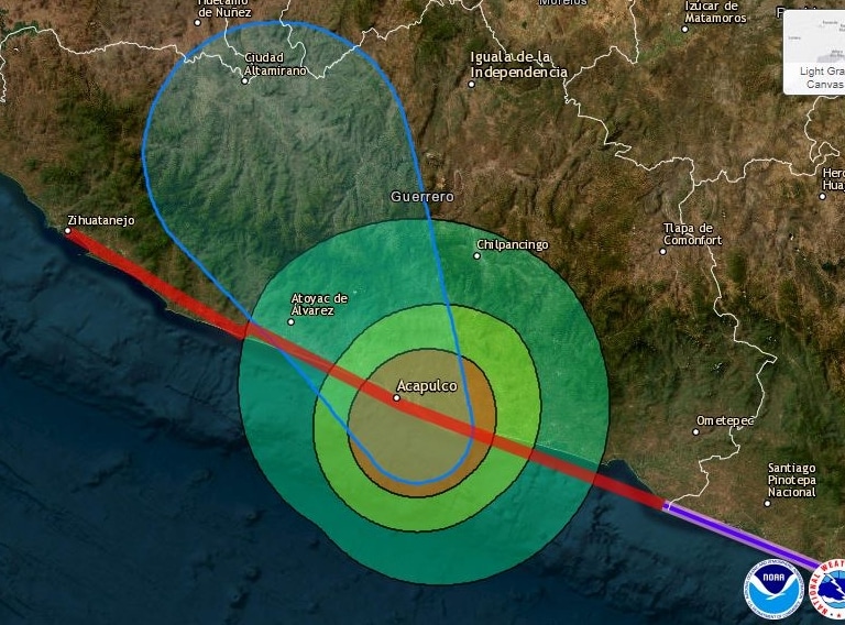El huracán Otis de categoría 5 sacude Acapulco con vientos de 300 km/h