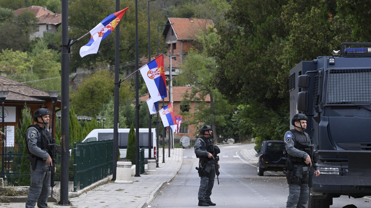 Policía kosovar en Banjska