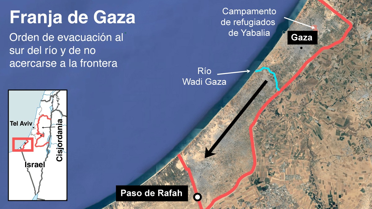 Israel informa a la ONU que en 24 horas debe desalojarse el norte de Gaza