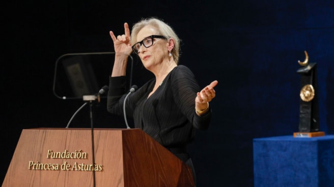 La actriz Meryl Streep, el pasado viernes, durante su discurso de aceptación del premio Princesa de Asturias. La actriz Meryl Streep, el pasado viernes, durante su discurso de aceptación del premio Princesa de Asturias.