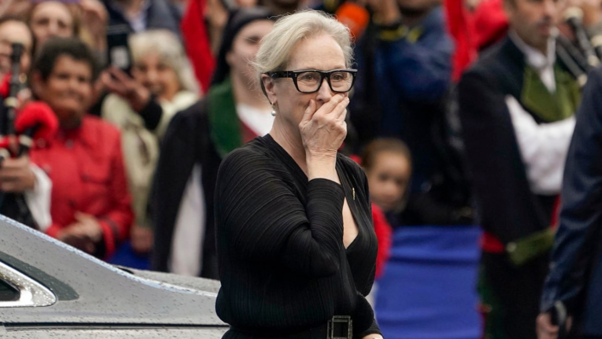 Meryl Streep, este viernes llegando al Teatro Campoamor de Oviedo.