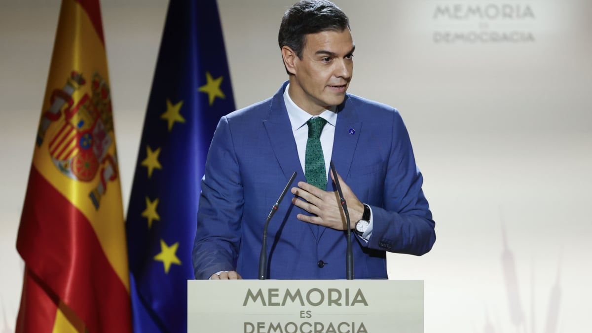 El presidente del Gobierno en funciones, Pedro Sánchez, interviene durante un acto celebrado en Madrid