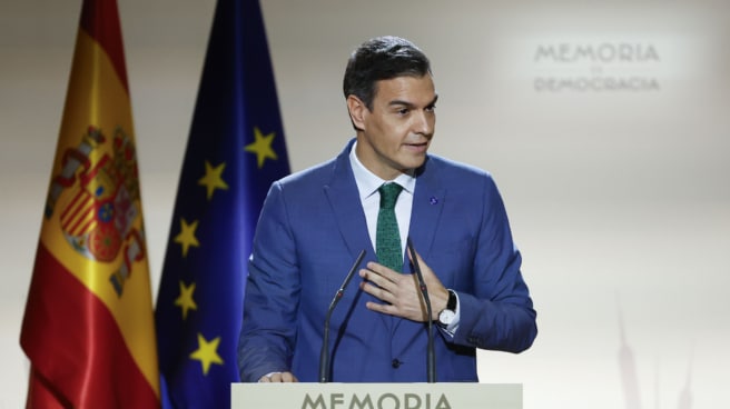 El presidente del Gobierno en funciones, Pedro Sánchez, interviene durante un acto celebrado en Madrid