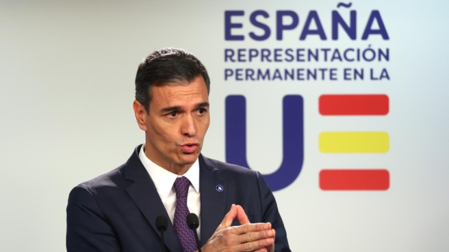 El "enigma" de la productividad El presidente del Gobierno en funciones, Pedro Sánchez, ofrece una rueda de prensa al final del segundo día del Consejo Europeo en Bruselas