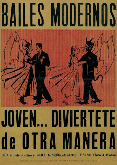 Poster contra el baile agarrado - Fundación Joaquín Díaz