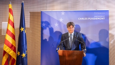 Puigdemont reacciona a la advertencia de Illa: la independencia es "la única manera de continuar existiendo" de Cataluña