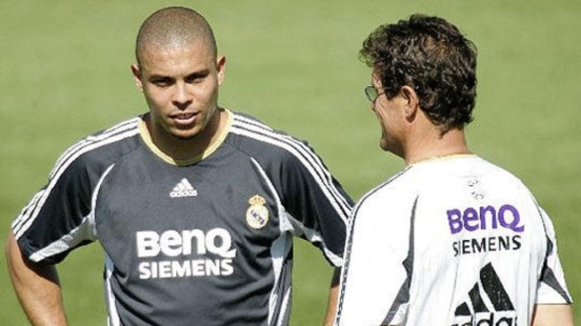 Ronaldo Nazario y Fabio Capello, durante su etapa en el Real Madrid Ronaldo Nazario y Fabio Capello