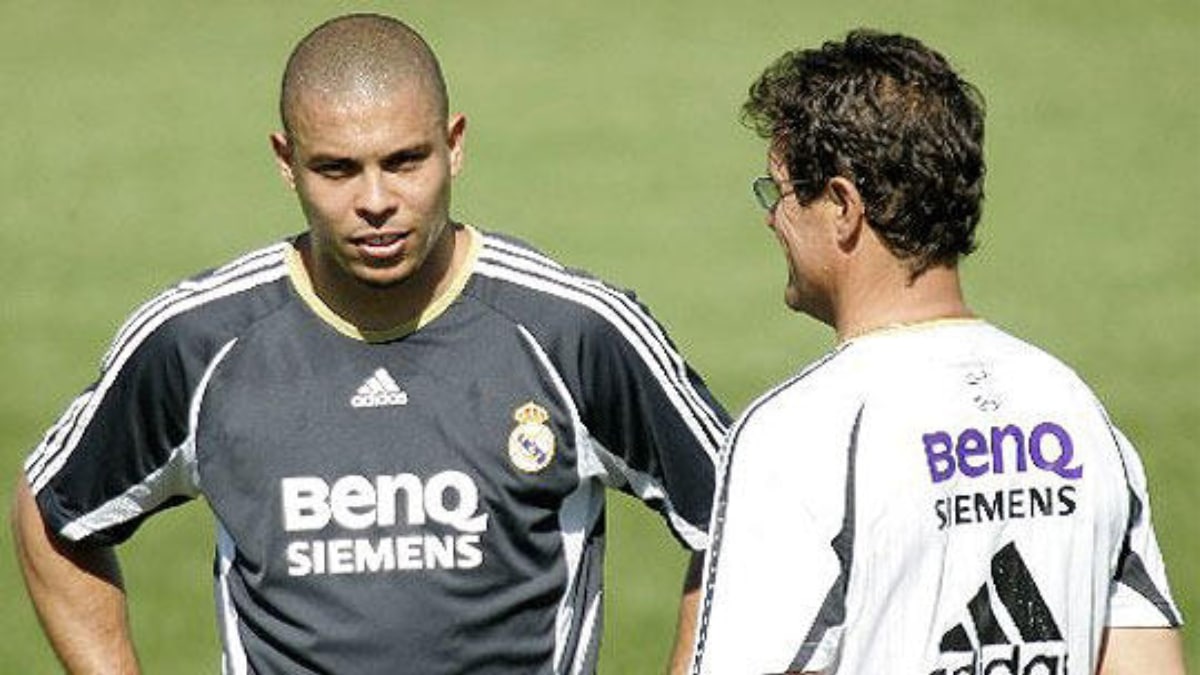 Ronaldo Nazario y Fabio Capello