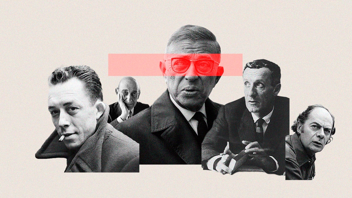 Sartre con los amigos que le abandonaron