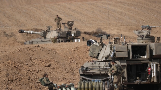 Soldados israelís en la franja de Gaza.