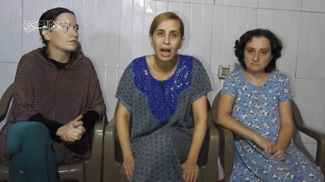 Netanyahu califica de "cruel propaganda" el nuevo vídeo de Hamás con tres secuestradas Netanyahu califica de "cruel propaganda" el nuevo vídeo de Hamás con tres secuestradas
