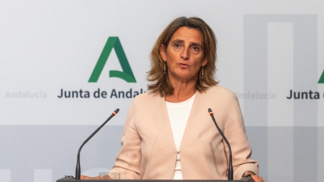 El Gobierno descarta comprar regadíos "irregulares" en Doñana: "No vamos a comprar ni un metro cuadrado" La vicepresidenta tercera del Gobierno y ministra para la Transición Ecológica y el Reto Demográfico en funciones, Teresa Ribera