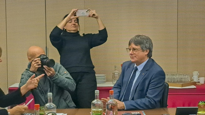 Carles Puigdemont, en Bruselas. Carles Puigdemont, en Bruselas.