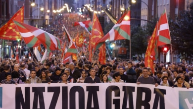 "Somos nación": el grito de Otegi en Bilbao dos días después de investir a Sánchez