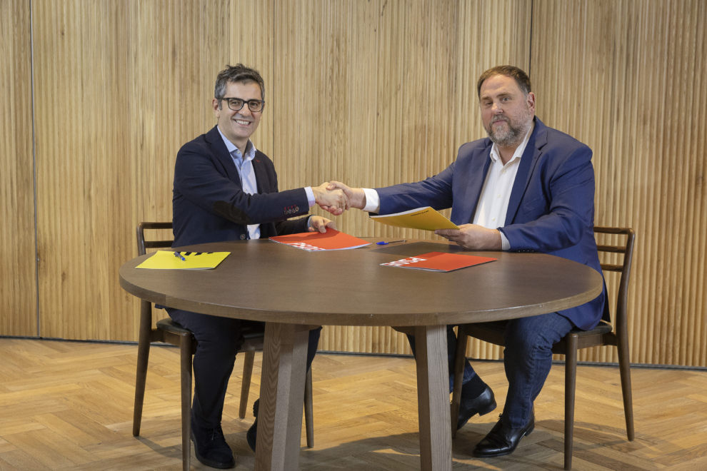 02.11.2023, Barcelona Firma del acuerdo PSOE-ERC. foto: Jordi Play/PSC