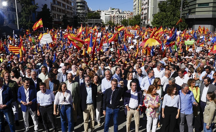 Núñez Feijóo tras el mitin multitudinario en Madrid del 24 de septiembre