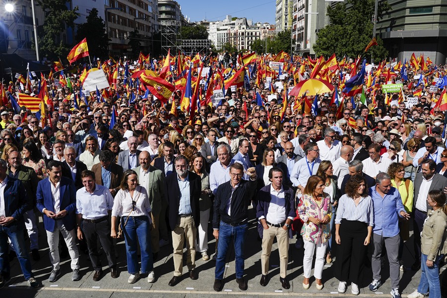 Núñez Feijóo tras el mitin multitudinario en Madrid del 24 de septiembre