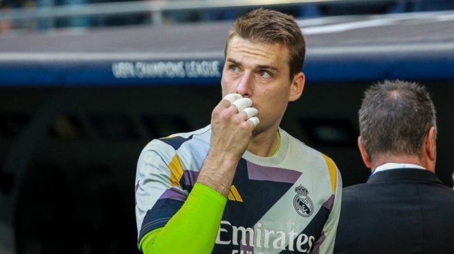 Andriy Lunin con el Real Madrid Andriy Lunin