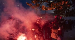 Tres detenidos tras una batalla campal entre aficionados del Benfica y la Real Sociedad