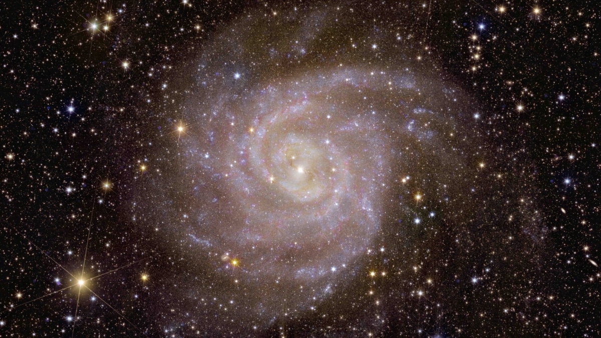 La galaxia espiral IC 342 fotografiada por Euclid