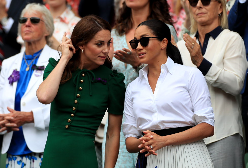 Meghan y Kate en un partido de Wimbledon en 2019