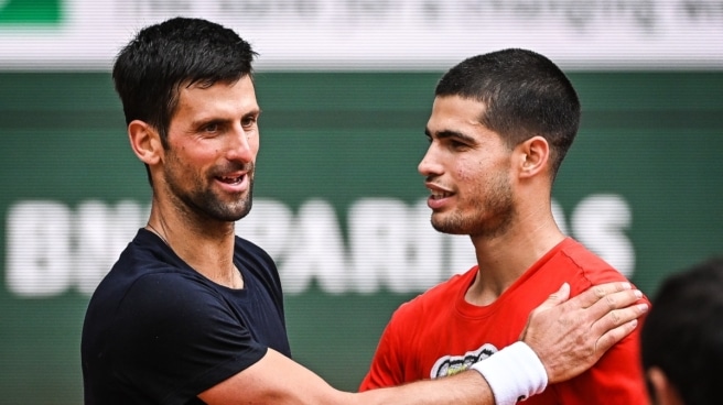 Novak Djokovic y Carlos Alcaraz