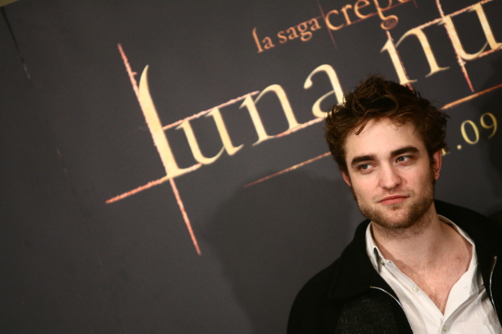 Robert Pattinson at the New Moon presentation in Madrid, 2009.