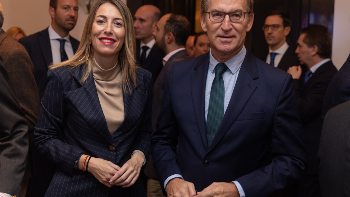 Guardiola y Feijóo, en un acto en Madrid.