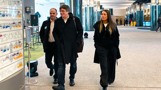 Turull, Puigdemont y Nogueras, en el Parlamento Europeo.
