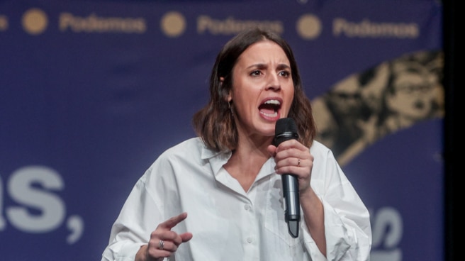 La secretaria de Acción de Gobierno de Podemos y ministra de Igualdad en funciones, Irene Montero, interviene durante una Conferencia Política del partido, en el Círculo de Bellas Artes La secretaria de Acción de Gobierno de Podemos y ministra de Igualdad en funciones, Irene Montero, interviene durante una Conferencia Política del partido, en el Círculo de Bellas Artes