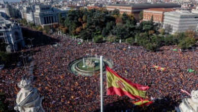 Así ha sido la multitudinaria manifestación de Cibeles contra la amnistía