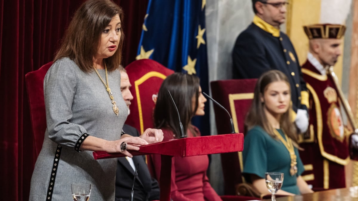 La presidenta del Congreso, Francina Armengol, en el arranque de la legislatura.