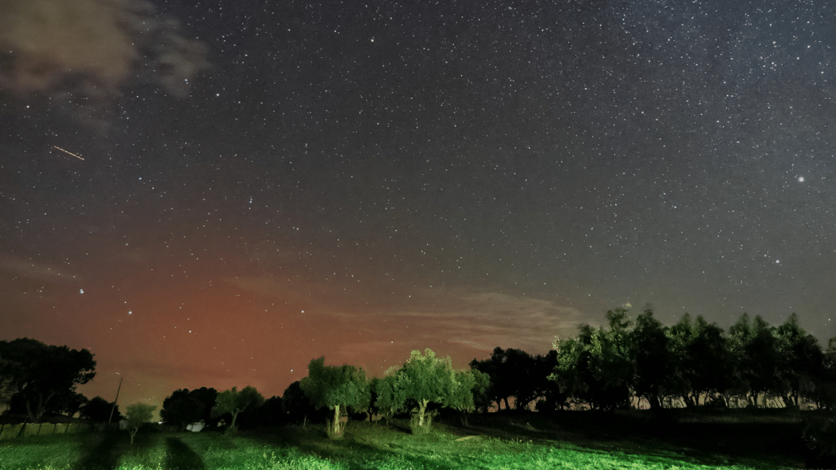 Aurora boreal en Cáceres