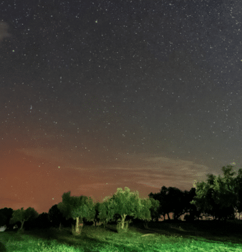 Aurora boreal en Cáceres