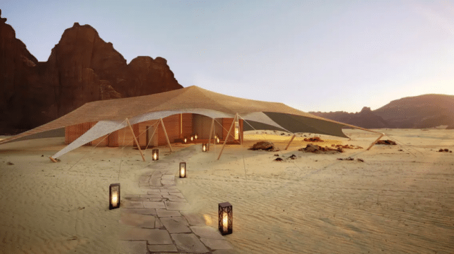 Cada villa del Banyan Tree Alula es un edificio separado en medio del desierto Cada villa del Banyan Tree Alula es un edificio separado en medio del desierto