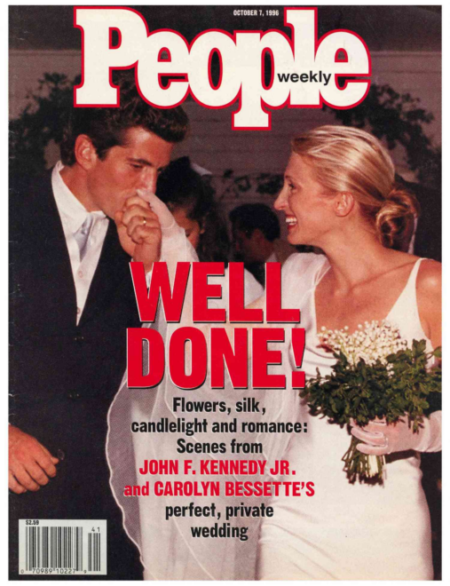 Cover of People magazine on the occasion of Kennedy and Bessette's wedding.