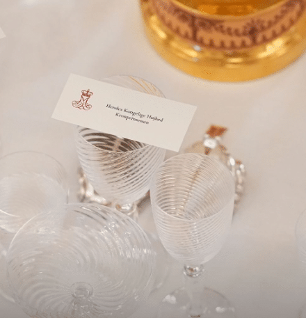 La mesa de Amalienborg durante la cena de gala en Copenhague