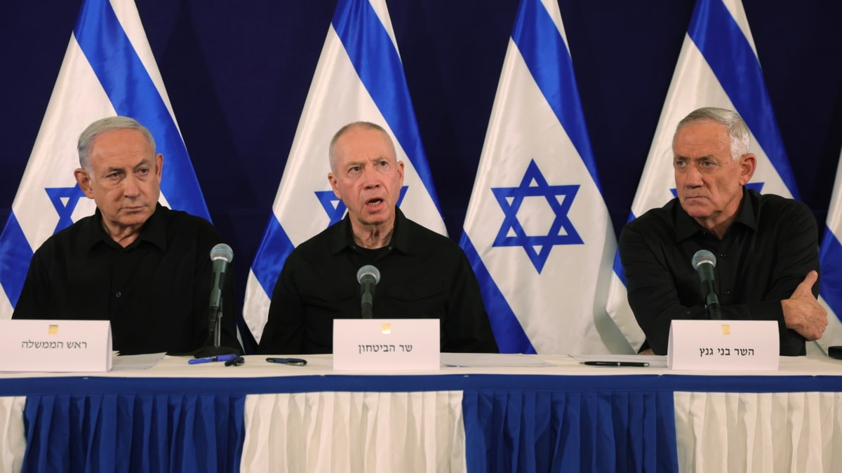 Los tres puntales del gobierno para la guerra: Netanyahu, Gallant y Gantz