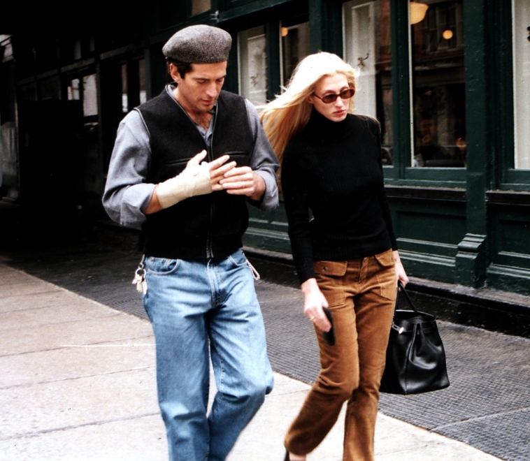 John F. Kennedy Jr. and Carolyn Bessette walk the streets of New York.
