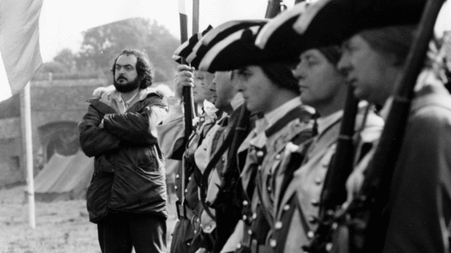 Stanley Kubrick during the filming of Barry Lyndon.