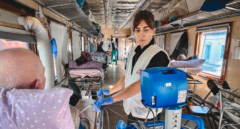 Un viaje de resiliencia: 36 horas en un tren medicalizado en Ucrania