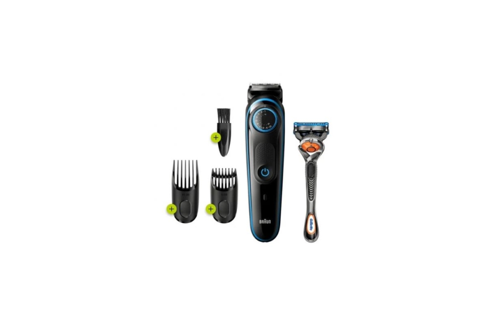 Includes Braun BT5240 beard trimmer and Gillette Fusion5 ProGlide razor.