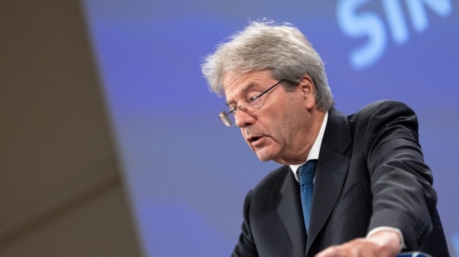 Paolo Gentiloni El comisario de Asuntos Económicos de la Comisión Europea, Paolo Gentiloni, en una rueda de prensa.