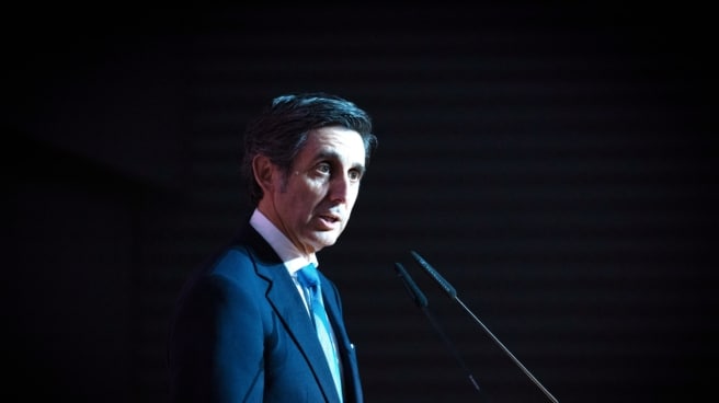El presidente ejecutivo de Telefónica, José María Álvarez-Pallete, interviene durante la ceremonia de entrega del Premio Empresario del Año 2022