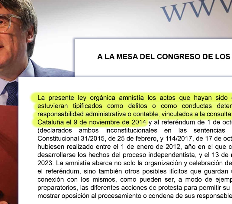 Consulte la proposición de ley orgánica de amnistía