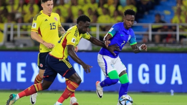 Vinicius, futbolista del Real Madrid, con Brasil, antes de caer lesionado Vinicius, futbolista del Real Madrid, con Brasil, antes de caer lesionado